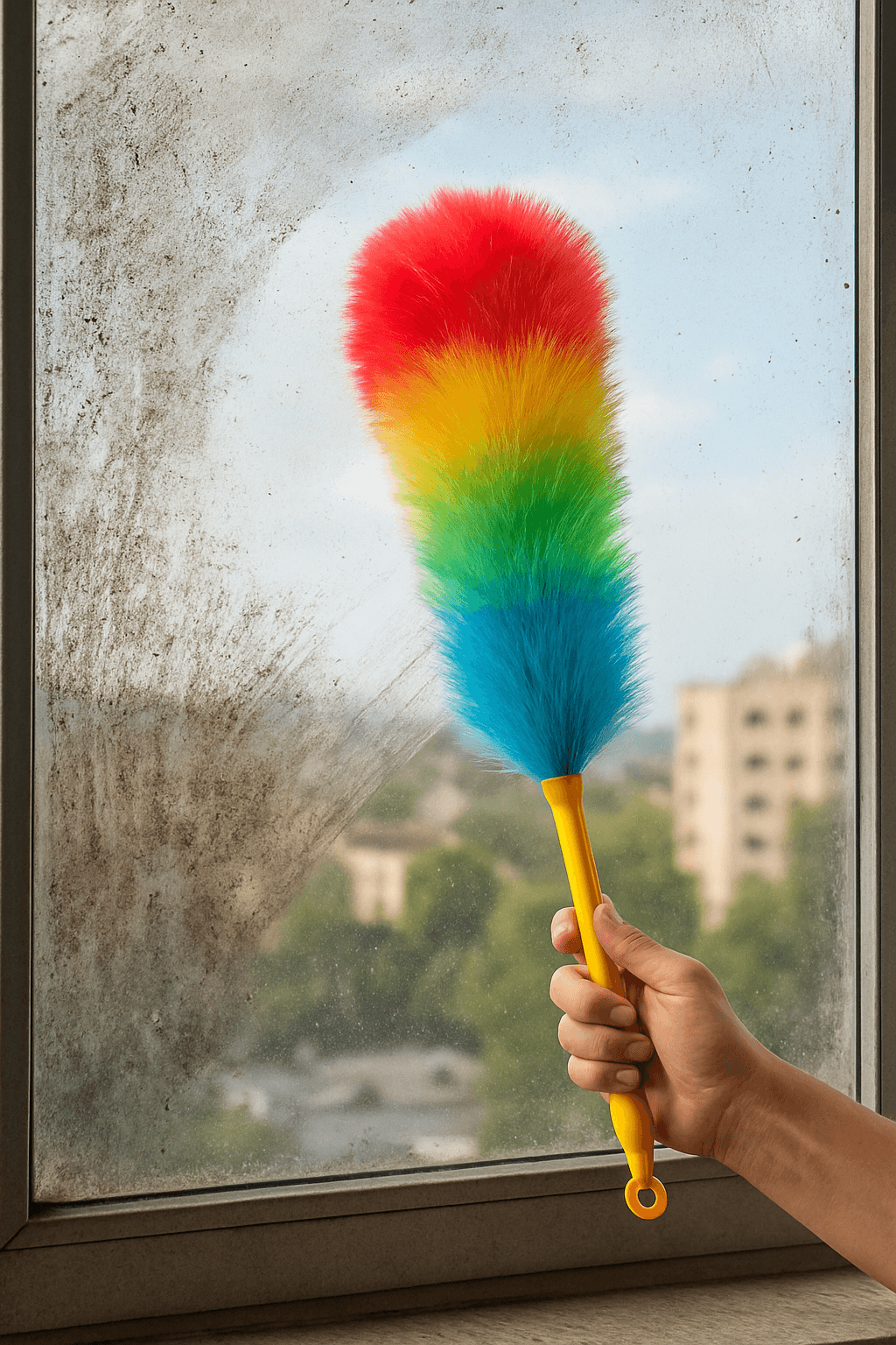 BRINDS Multipurpose Microfiber Feather Duster | Rainbow Static Duster Cleaning for Home, Office, Car and Bike